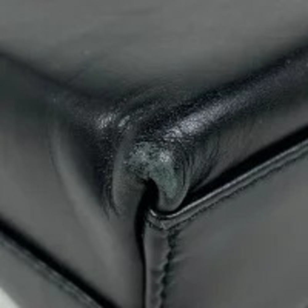 Salvatore Ferragamo Black Shoulder Bag Gancini Leather Black